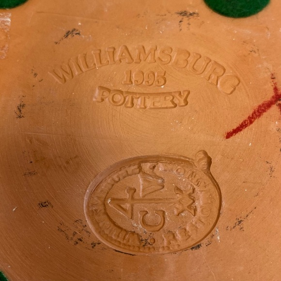 Vtg Colonial Williamsburg Restoration Redware Pottery Set Of 4 Pieces - Picture 5 of 14